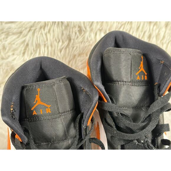 Nike Air Jordan 1 Mid Shattered Backboard Mens 10.5 Orange Black OG 554724-058 - Picture 4 of 9